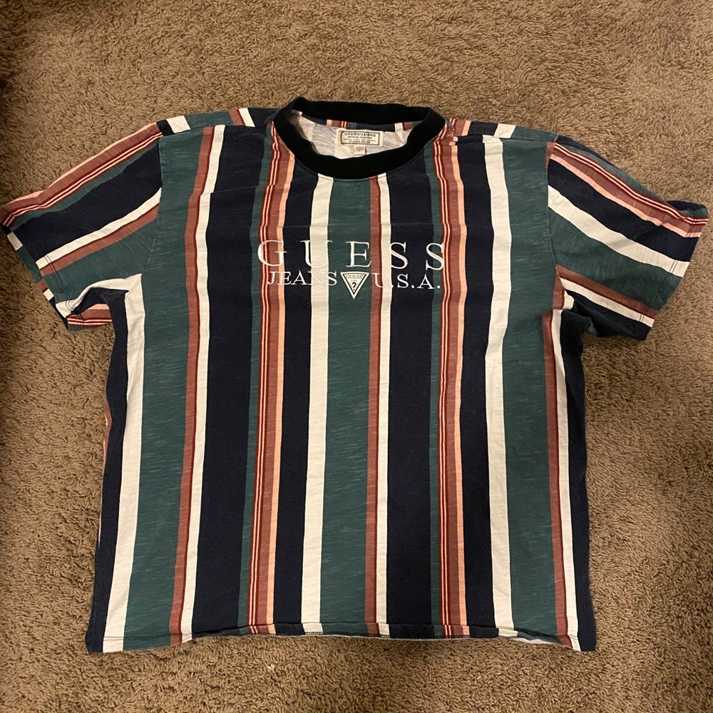 GUESS Vertical Stripe T-Shirt